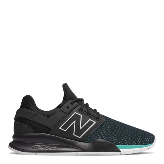 New Balance Black Mesh 247 Tritium Sneakers