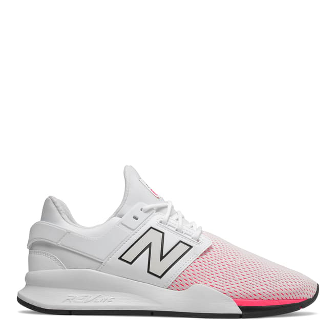 New Balance White Mesh 247 Tritium Sneakers