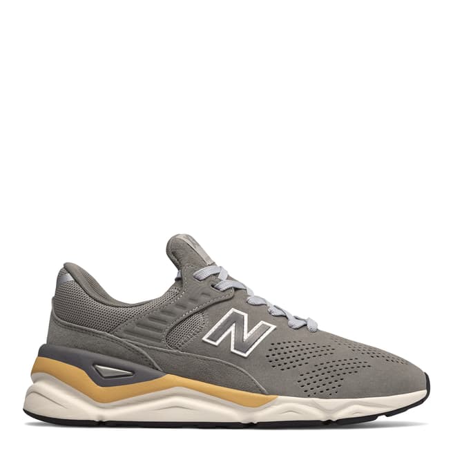 New Balance Grey Suede X90 Sneakers