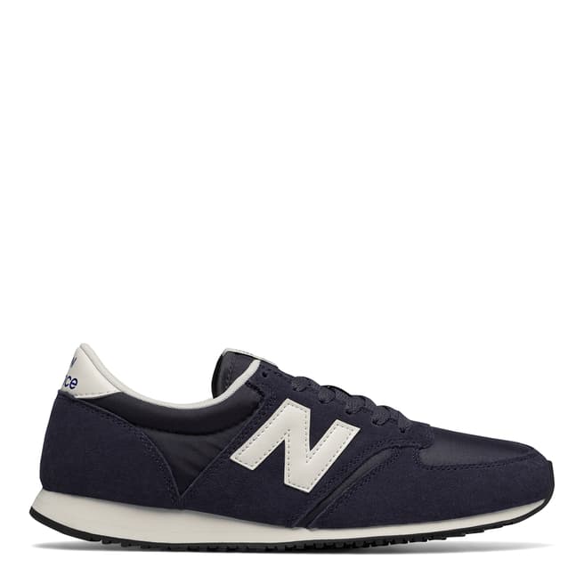 New Balance Navy Leather 420 Throwback Sneakers 
