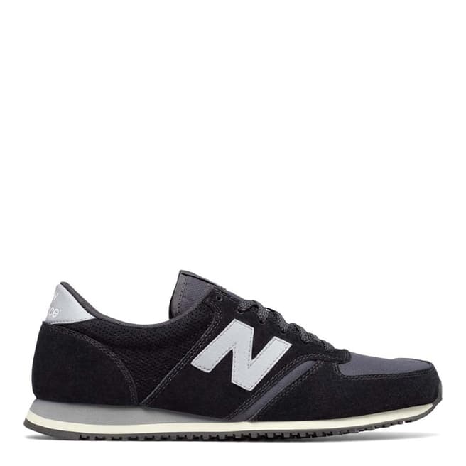 New Balance Black Leather 420 Throwback Sneakers 