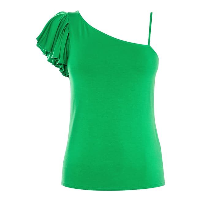 Karen Millen Green One Shoulder Top