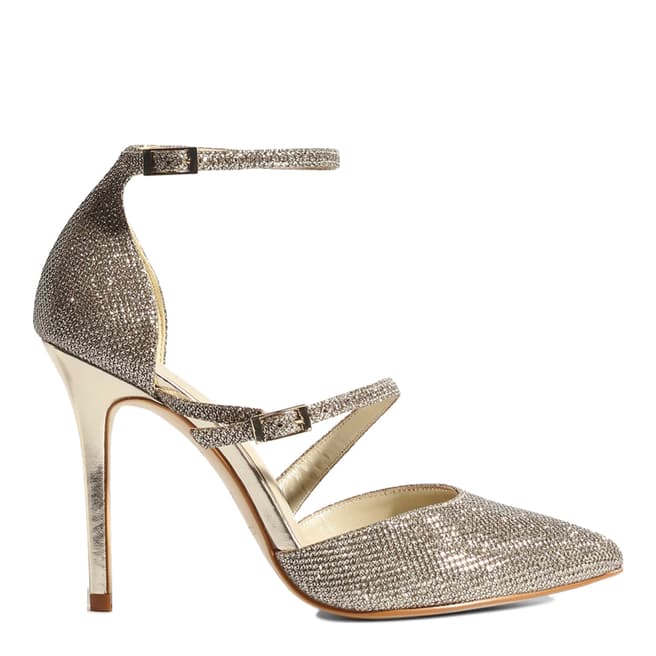 Karen Millen Gold Glitter Detail Heel