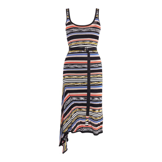Karen Millen Multi Stripe Drape Dress