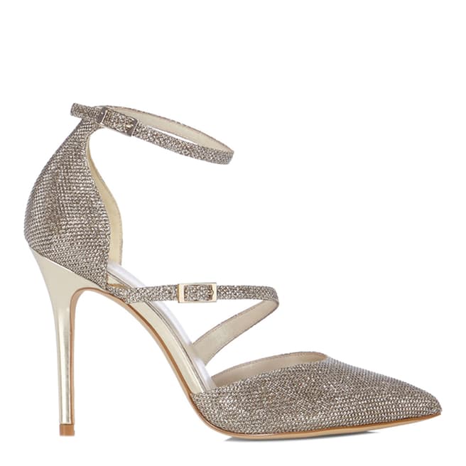 Karen Millen Gold Glitter Detail Heel