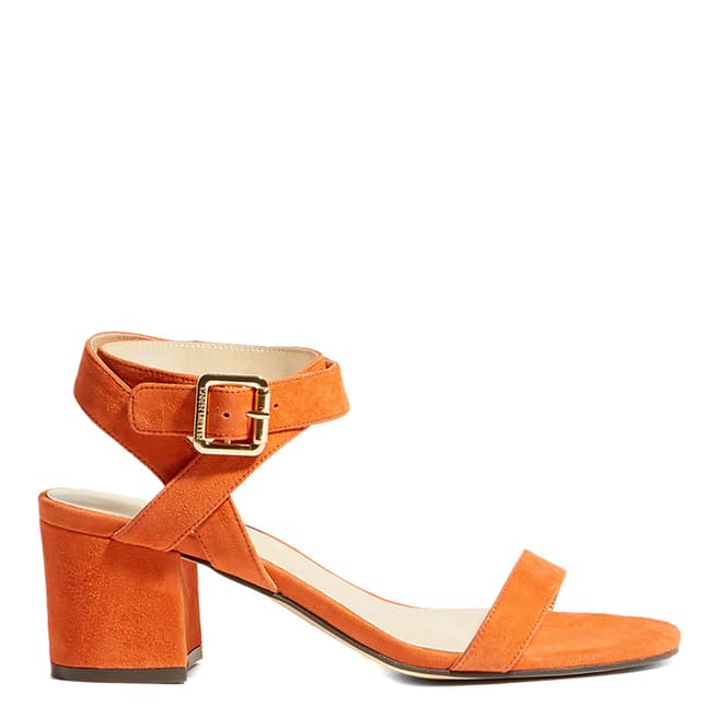 Karen Millen Orange Suede Strappy Sandals