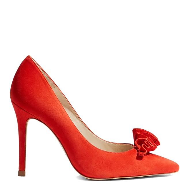 Karen Millen Red Bow Leather Court Heels