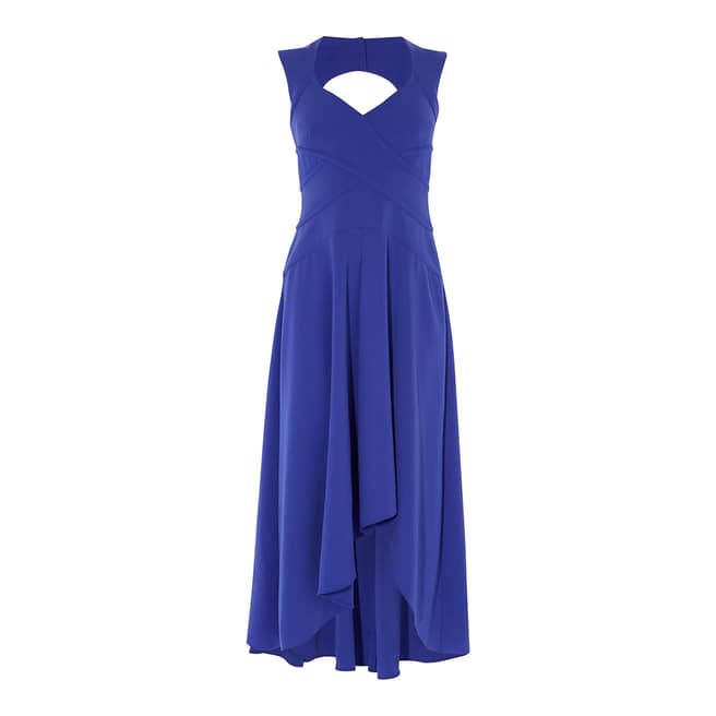 Karen Millen Blue Fuild Wrap Dress