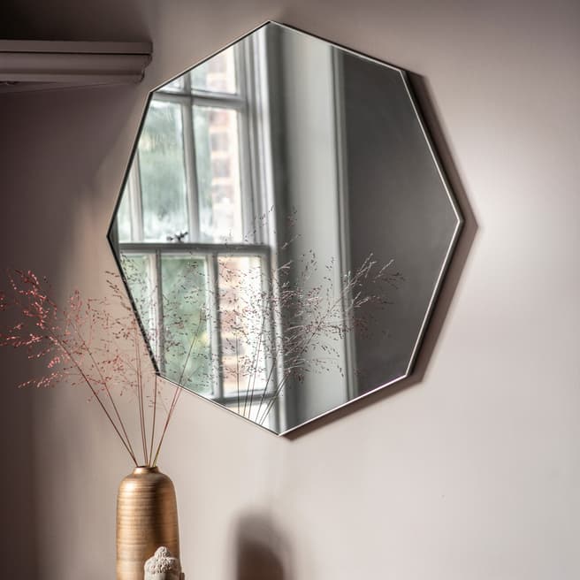 Gallery Living Romin Octagon Mirror Silver 