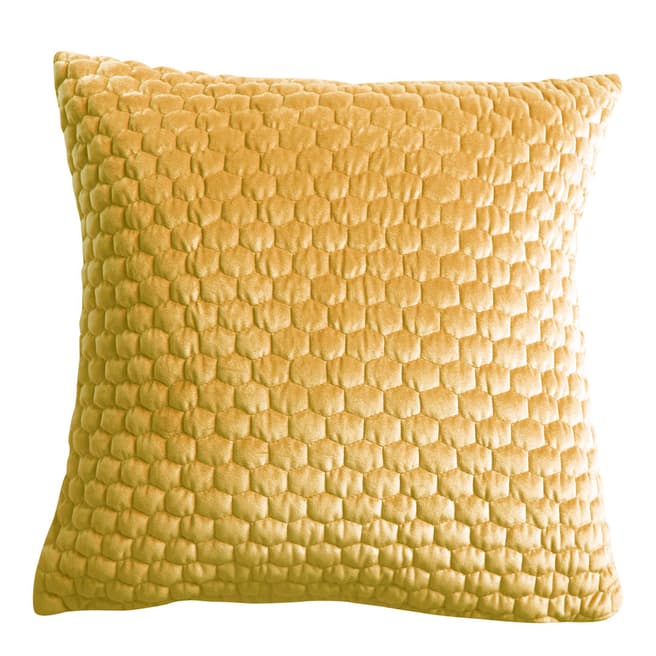 Kilburn & Scott Ochre Honeycomb Cushion 58x58cm