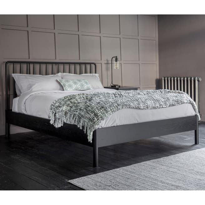 Gallery Living Portland Spindle Bed in Black, Double