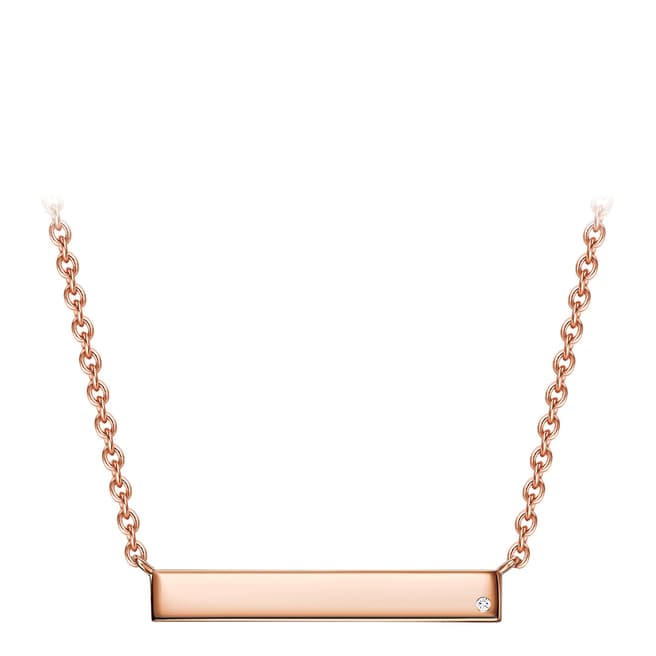 Tess Diamonds Rose Gold Bar Pendant Diamond Necklace