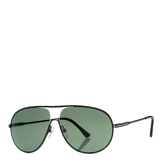 Tom Ford Men's Matte Black/Green Tom Ford Sunglasses 61mm