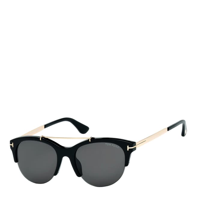 Tom Ford Women's Shiny Black/Smoke Sunglasses 55mm