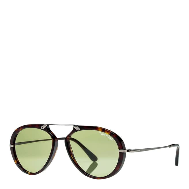 Tom Ford Men's DarkHavana/Green Tom Ford Sunglasses 53mm