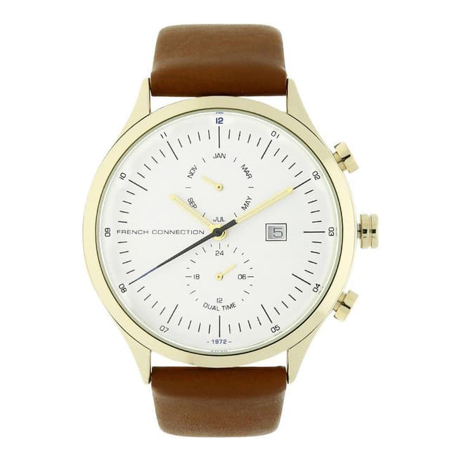 French Connection Silver Dial & Gold Case Watch
