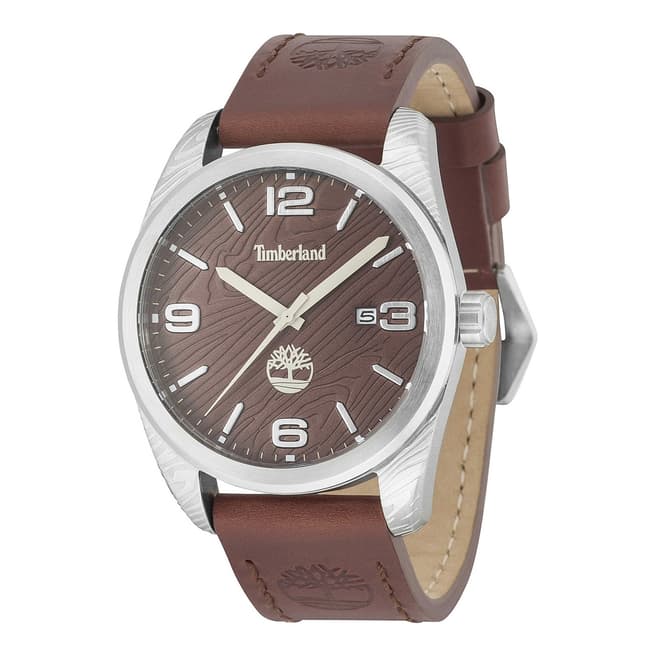 Timberland Jaffrey Brown Leather Strap Brown Dial Watch