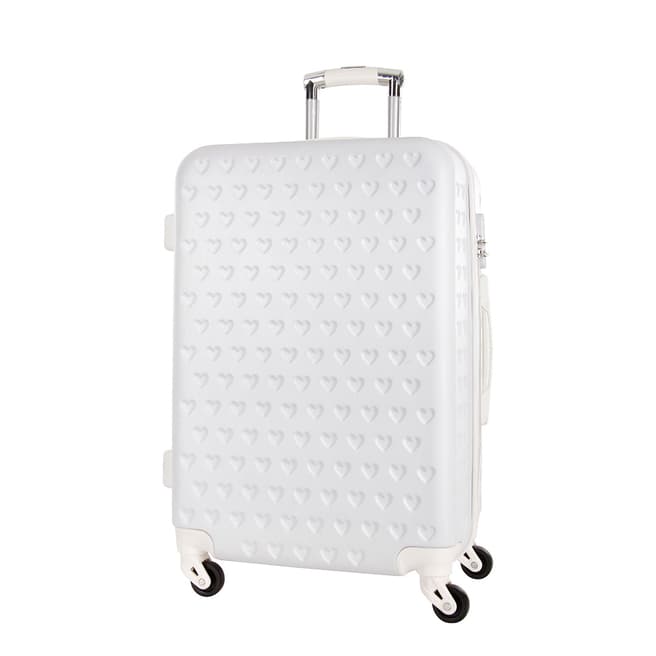Corinne Cobson White Medium Spinner Suitcase 50cm