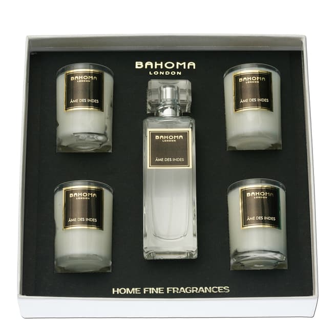 Bahoma Ame des Indes 4 Personal Travel Candles & 50ml Room Spray