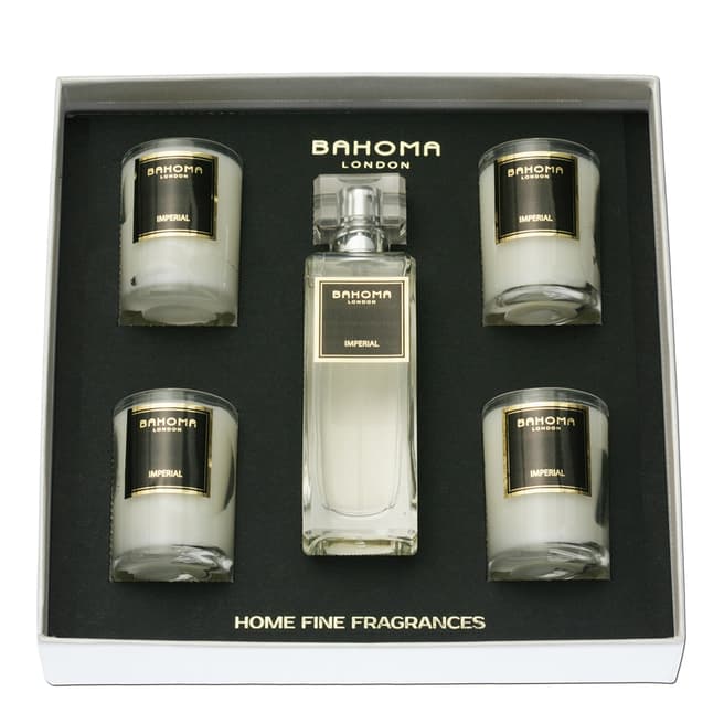 Bahoma Imperial 4 Personal Travel Candles & 50ml Room Spray