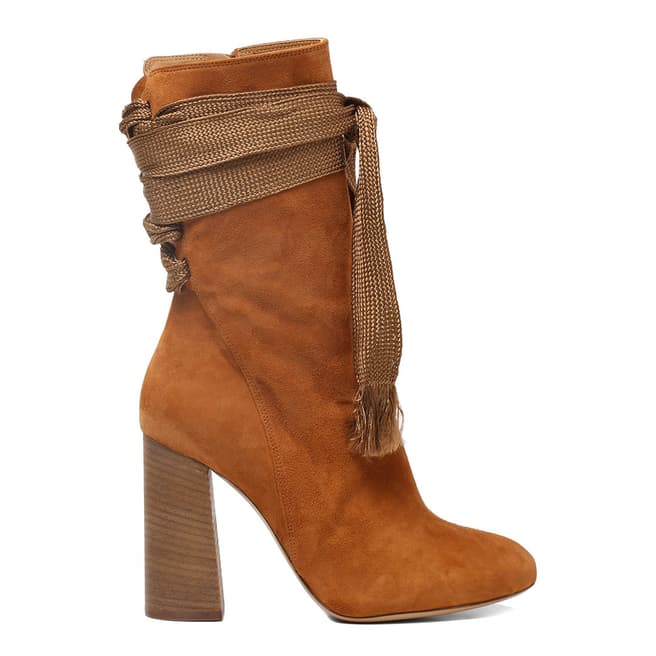 Chloé Ochre Delight Suede Harper Ankle Boots 