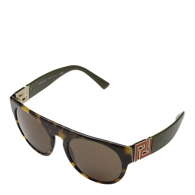 Versace Women's Black / Brown Havana Sunglasses 55mm