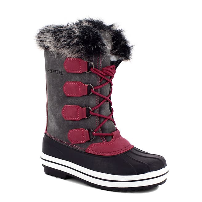 Kimberfeel Grey Clara Faux Fur Cuff Winter Boots 