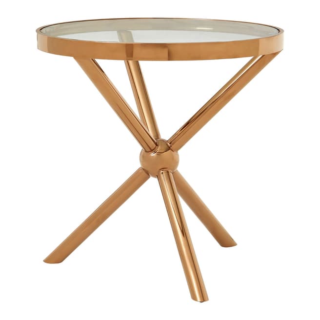 Fifty Five South Novo Round / Rose Gold Side Table