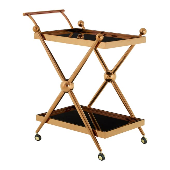 Fifty Five South Novo 2 Tier Rose Gold / Cross Design Trolley