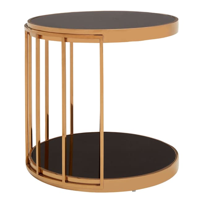 Fifty Five South Novo Rose Gold Cage Design Side Table