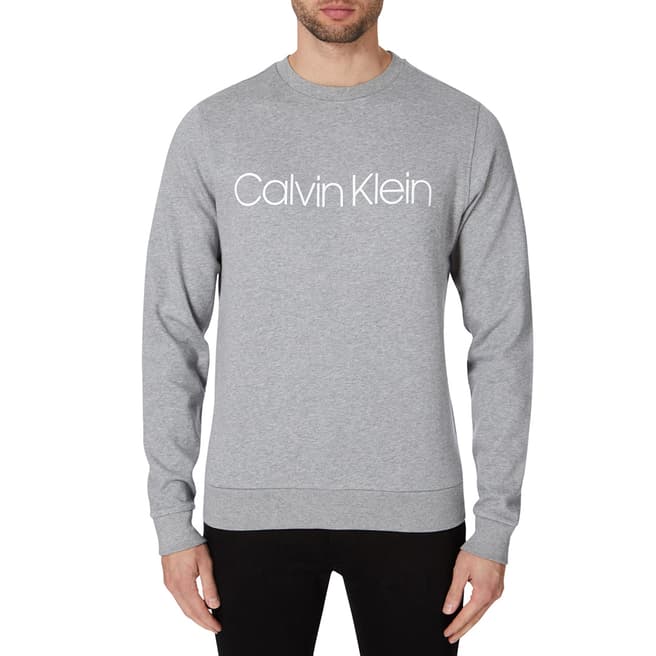 Calvin Klein Grey Heather Kai Cotton Sweatshirt