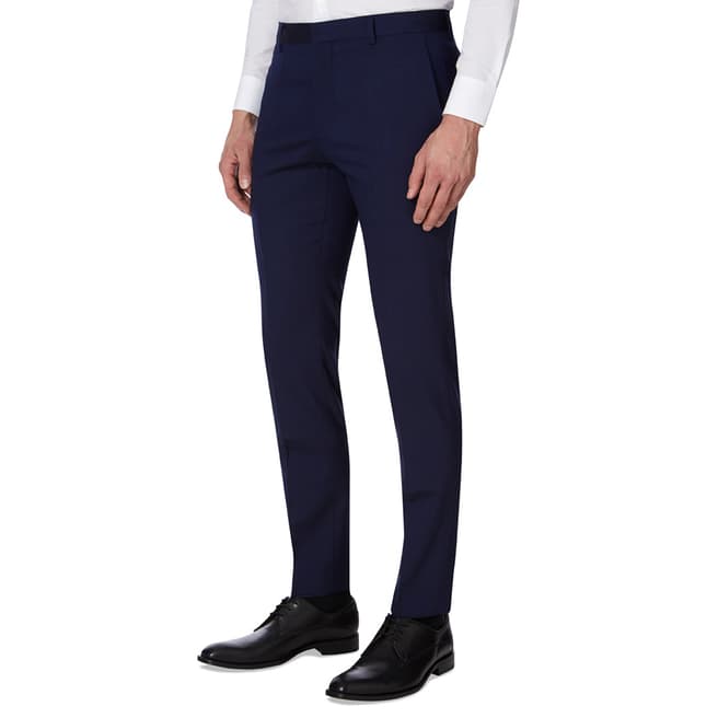 Calvin Klein Navy Pittsburgh Stretch Wool Trousers