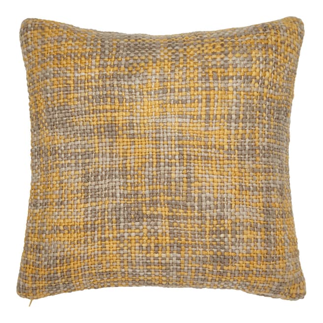 Catherine Lansfield Yellow Tonal Weave Cushion 45x45cm