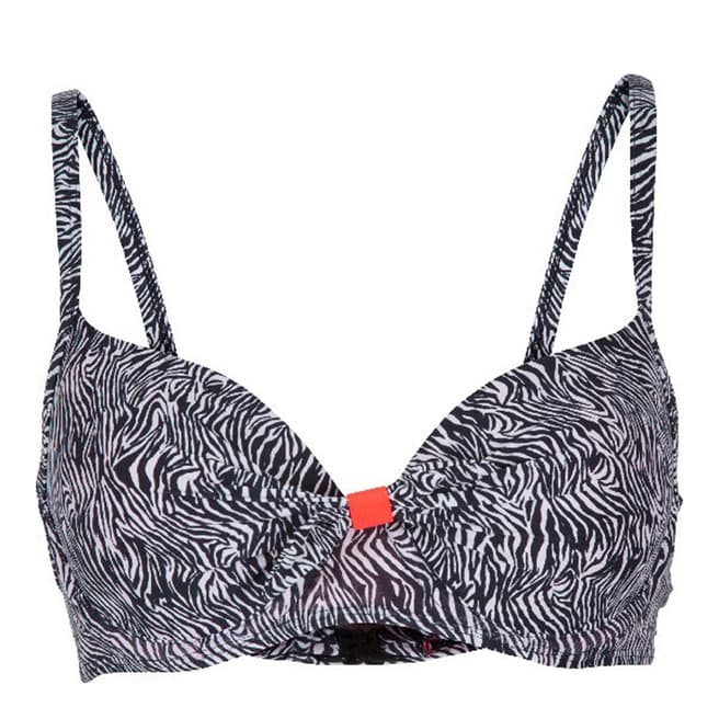 LingaDore Zebra Print Wild Life Moulded Bikini Top