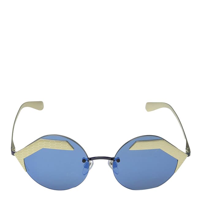 Bvlgari Women's Gold / Blue Sunglasses 55mm