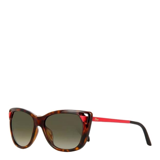 Dior Women's Brown / Red Sunglasses 56mm