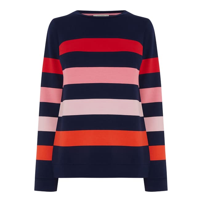 Oasis Multi Colourful Stripe Sweatshirt