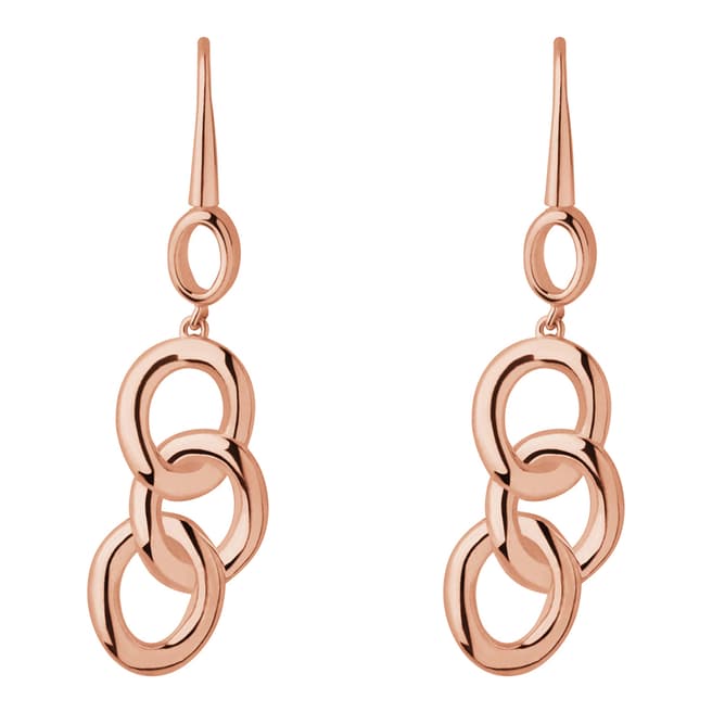 Links of London Rose Gold Signature Drop Earrings