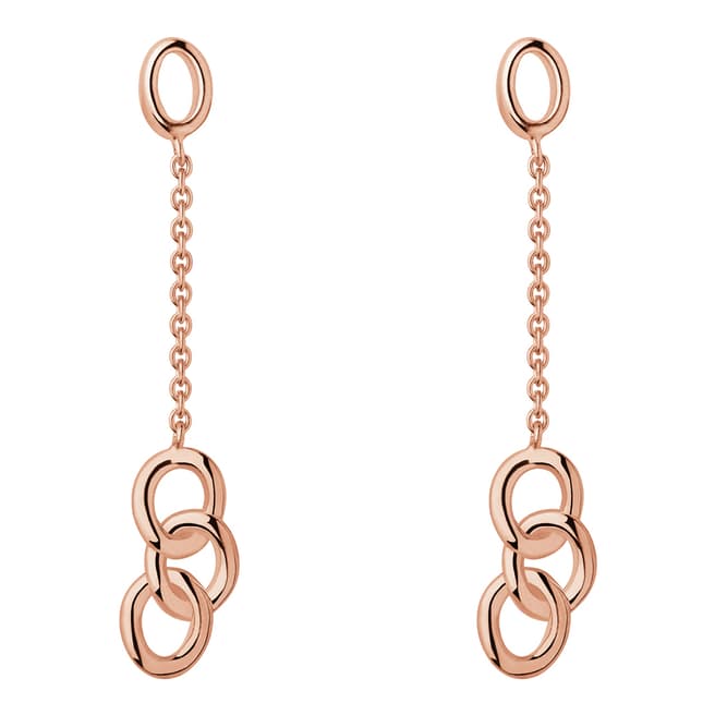Links of London Rose Gold Signature Mini Drop Earrings