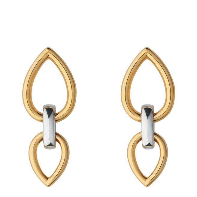 Links of London Silver & Yellow Gold Vermeil Flare Earrings