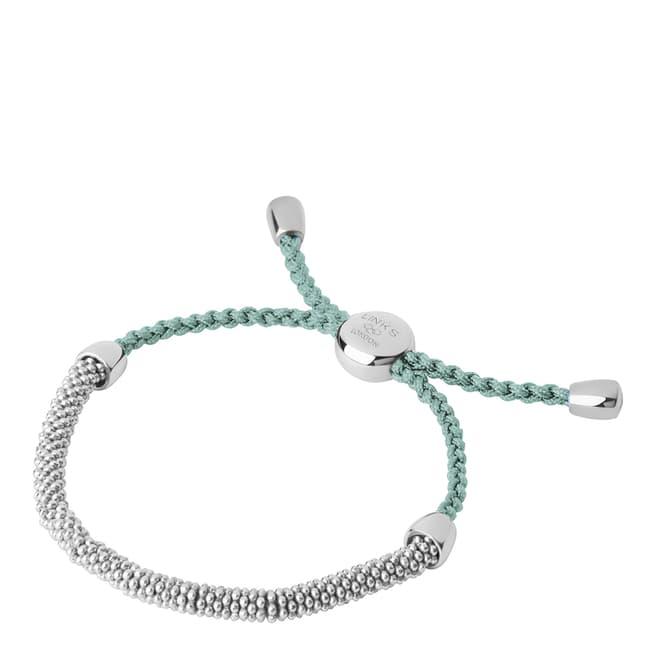 Links of London Green & Silver Cord Bracelet