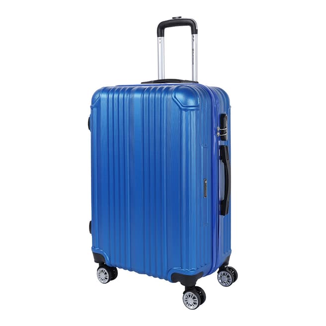 Platinium Blue Rockland 8 Wheel Suitcase 76cm