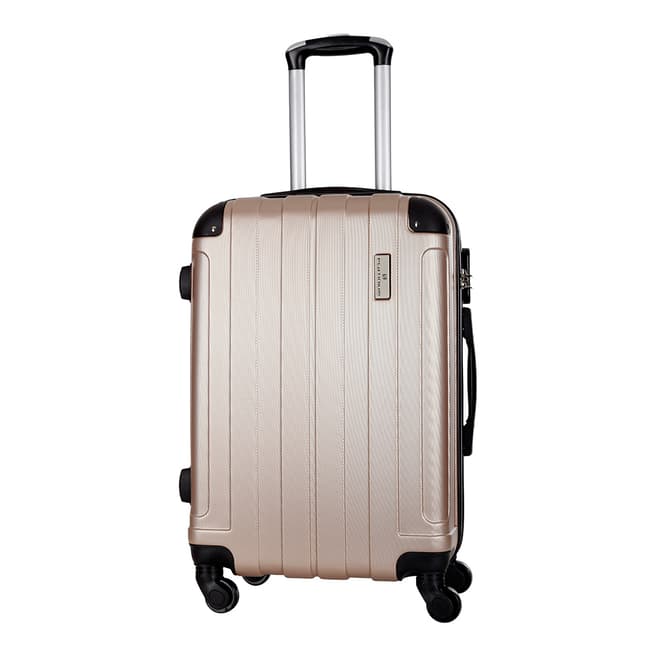 Platinium Beige Delos 4 Wheel Suitcase 66cm