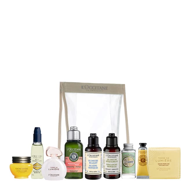 L'Occitane 9pc Weekend Away Collection WORTH £50