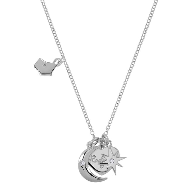 Radley Silver Heart Moon And Star Charm Necklace