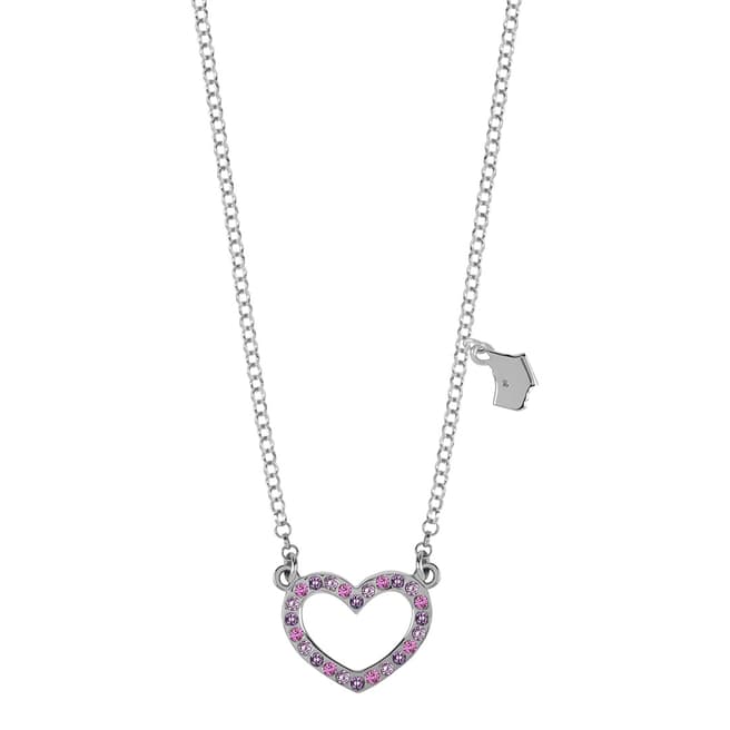 Radley Silver Fine Belcher Chain With Stone Pave Ditsy Heart Pendant