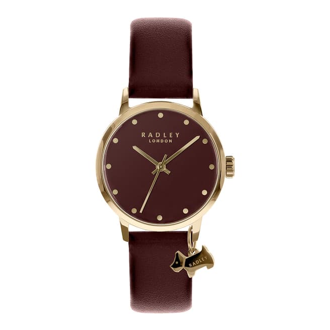 Radley Red Gold Plated Leather Strap Watch