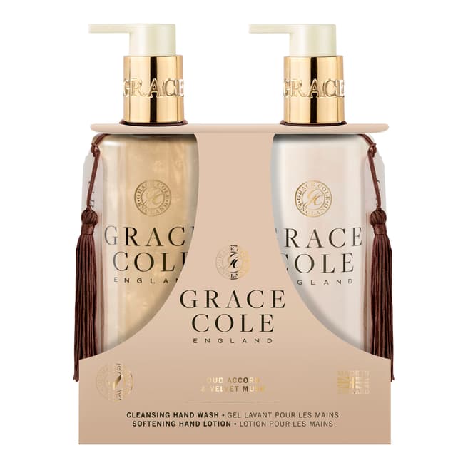 Grace Cole Oud Accord & Velvet Musk 300ml Hand Care Duo