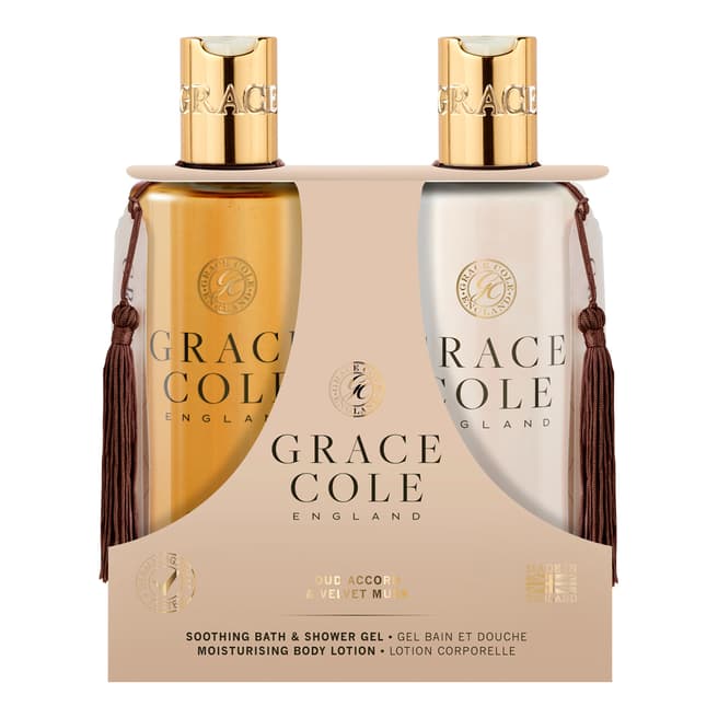 Grace Cole Oud Accord & Velvet Musk 300ml Body Care Duo