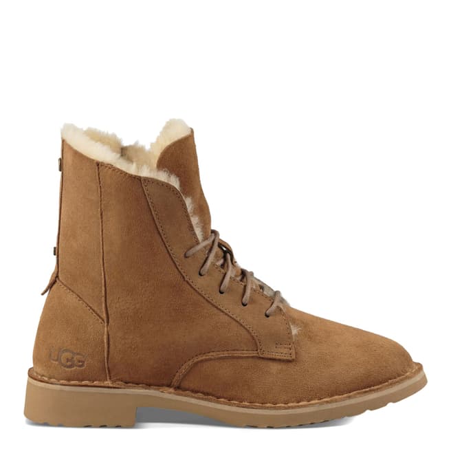 UGG Chestnut Classic Quincy Lace Up Boots